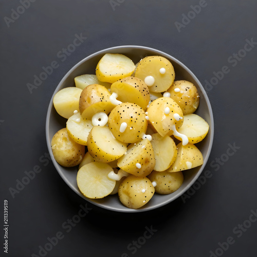 Bowl of boiled baby potatoe...