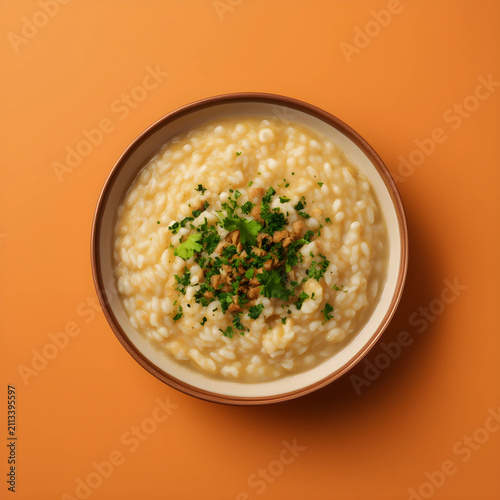 Creamy risotto with herbs i...