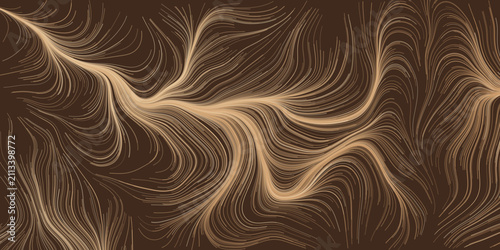 Картината върху платно Abstract brown tree root pattern with organic lines and textured background