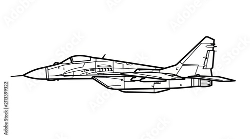 Fighter Jet Aircraft Military Design.