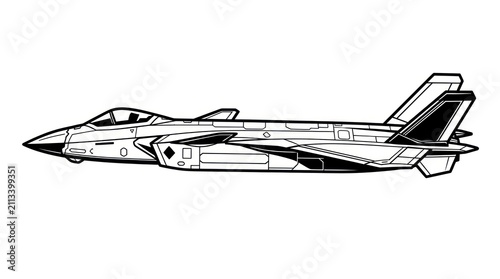 Fighter Jet Aircraft Military Plane.