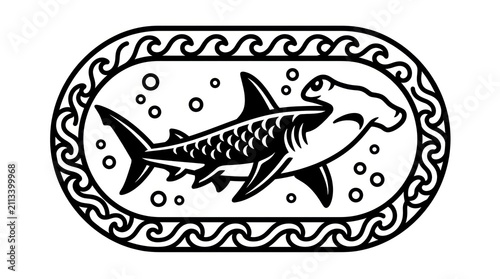 Fish swimming in water bubble.