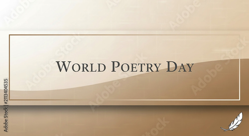 World Poetry Day Clean Paper Layer Banner Design