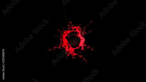 a blood splash splatters