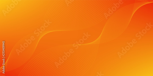 Cuadro en lienzo orange wavy background with line wave, can be used for banner sale, wallpaper, for, brochure, landing page