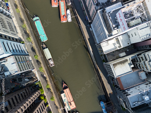Fotografía Aerial view of Tokyo from drone with city skyline and urban landscape