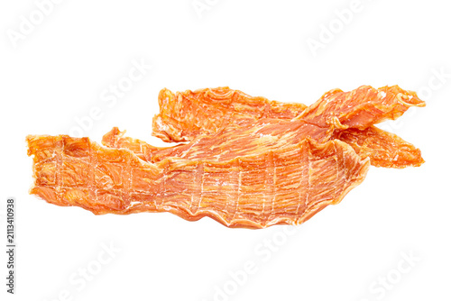 Dried chicken tender dog treats
