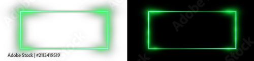 Konstfotografi Futuristic neon green tech rectangle frame overlay for streaming camera