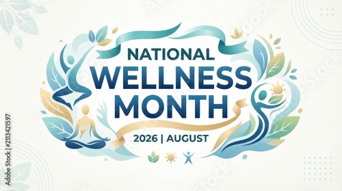 National wellness month 2026 august illustration