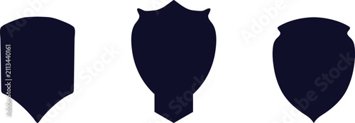 shield Vector Illustration with Blank Fashion Mannequin Clothing Design Icon and Textile Apparel Symbol