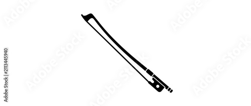 Konstfotografi Simple Bow for String Instrument Silhouette