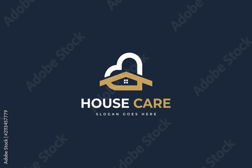 House Care Logo Design for Home Security, Property Protection and Real Estate Services
