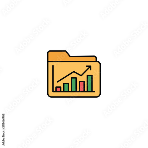 Financial Success and Market Trend Statistics Vector Icon