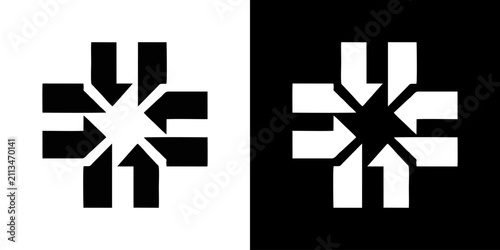 Fotografie Abstract Arrow Logo Design Element, Concept of Connection and Unity, symbolizing