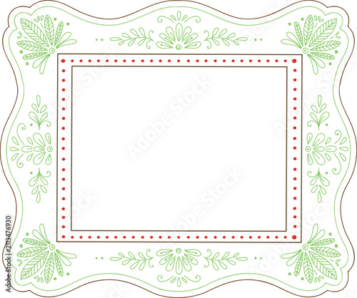Decorative vintage frame with floral ornaments