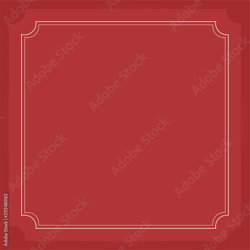 red frame with gold ornament, vintage background