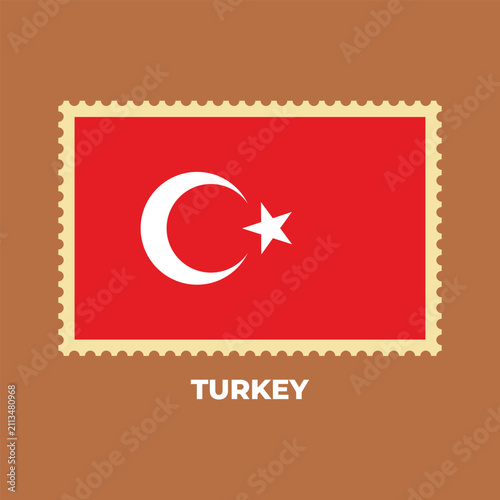 National Flag of Turkey Illustration Design