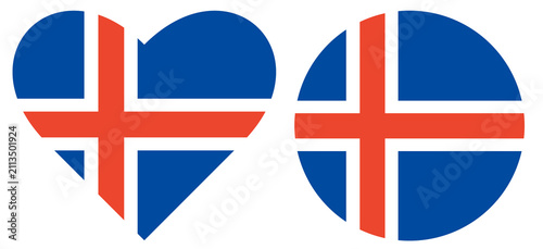 Foto Iceland flags set