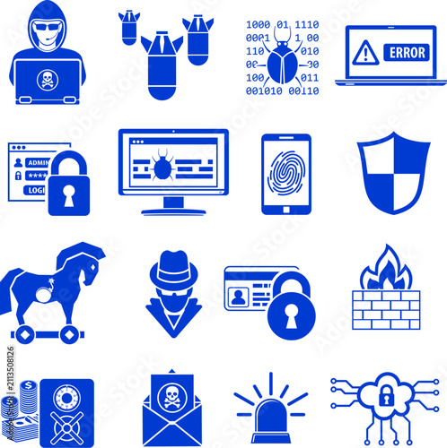 Internet Security Icon Set