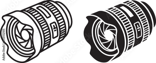 Bild auf Leinwand Camera lens icons