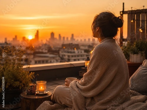 Coastal meditation at sunrise
