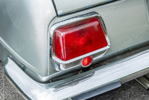 古い車のテールライト　Taillights of old cars, classic cars