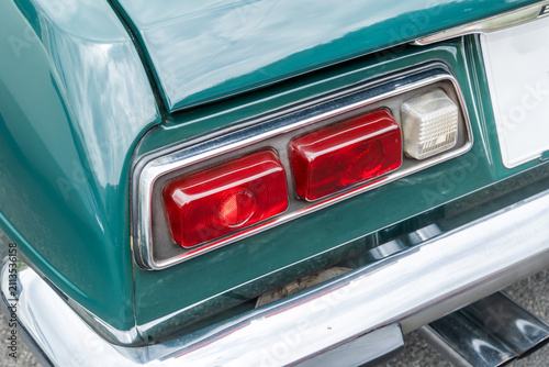 古い車のテールライト　Taillights of old cars, classic cars
