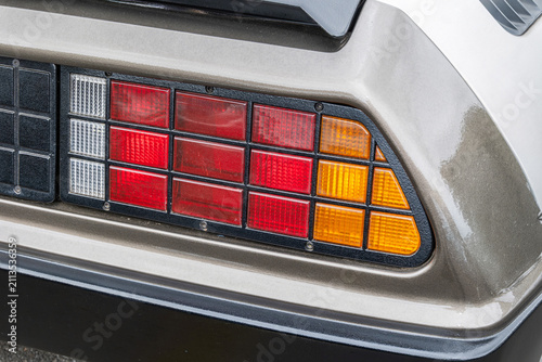 古い車のテールライト　Taillights of old cars, classic cars