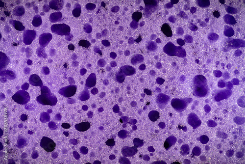 Purple synthetic sponge texture in macro