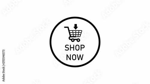 Modern Shop Now button animation featuring a clean and engaging call-to-action design. Perfect for e-commerce websites, online stores, digital marketing, social media ads, promotional videos, YouTube 