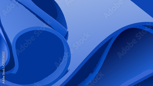 фотографія Abstract blue waves vector illustration with layered shapes and a smooth matte f