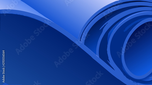 Fotografie Blue wave pattern displays a smooth curved design with varying shades and a mode