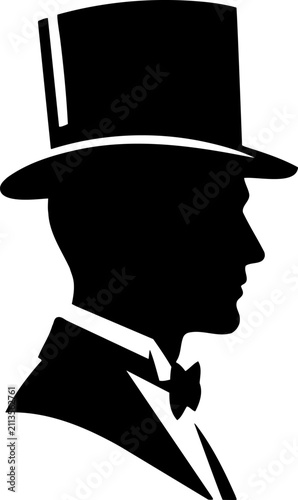 Top hat mens toilet sign