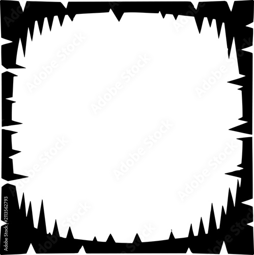 Torn parchment border frame