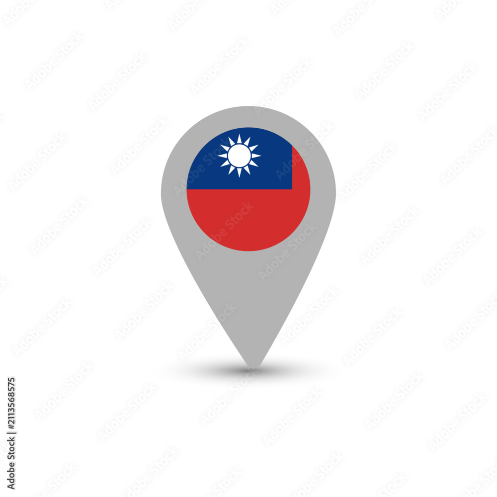 Obraz premium Taiwan flag, navigation, emblem, sticker, label, icon, web, button 