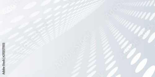 Fotografie Abstract White Background with Circular Pattern and Dynamic Perspective