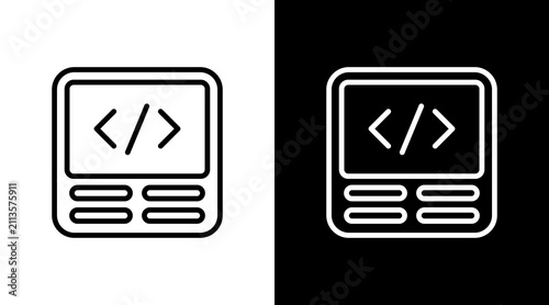Program  White Icon Set Design