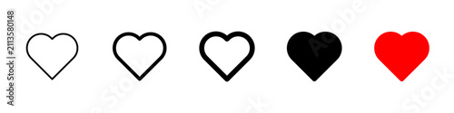 Quadro su tela Heart flat icon