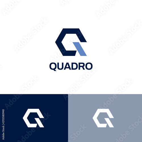 Geometry Letter Q Logo Design Template