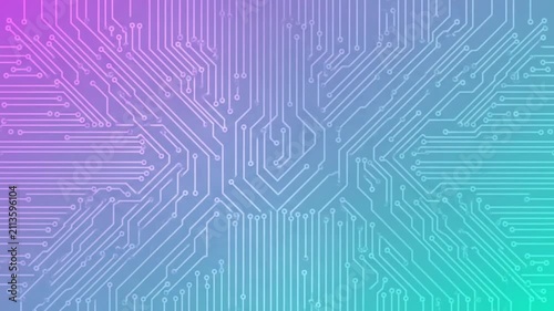 Abstract Circuit Board Pattern Background Animation