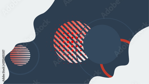Modern simple minimalist abstracts with geometric shapes vector illustration background