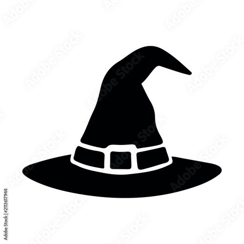 Magic Witch Hat with Buckle Silhouette