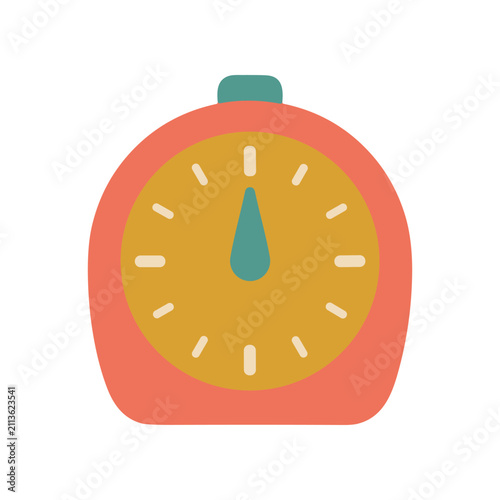 Retro Alarm Clock Illustration - Vintage Timepiece Icon