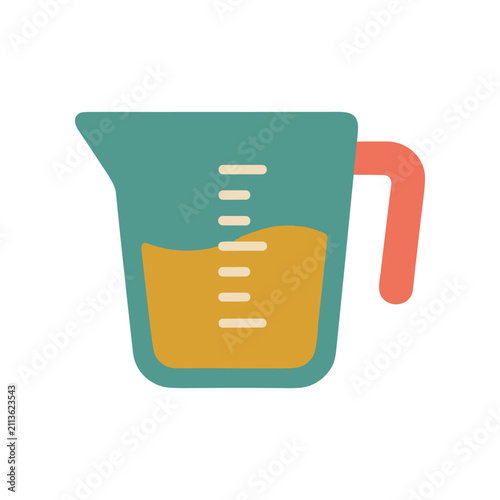 Measuring Cup with Liquid - Kitchen Tool, Cooking Ingredient, Culinary Measurement