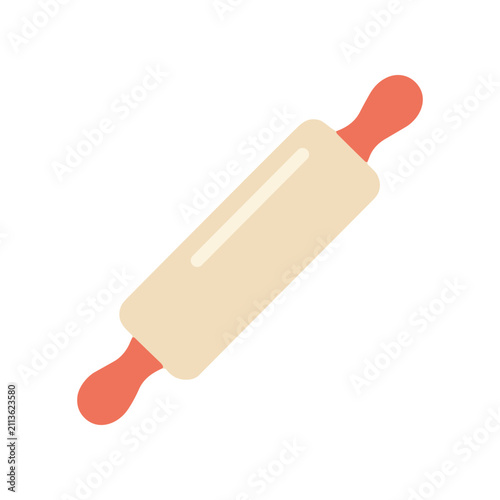Rolling Pin Kitchen Tool, Baking Utensil, Cooking Equipment Flat Icon