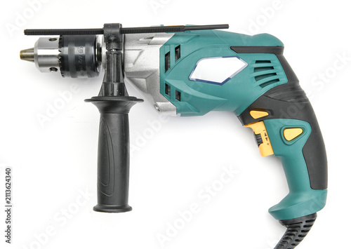 Electric Hammer Drill Isolated on White Background