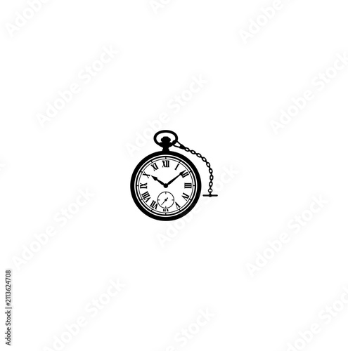 Classic Pocket Watch Vector Illustration