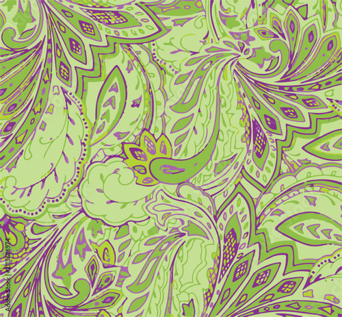 seamless Colorful paisley, background,seamless pattern