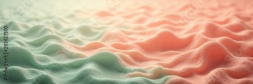 Soft Coral And Mint Wavy Dune Texture, Coral Pink, Mint Green, Cream, Perfect for Spa And Wellness Branding, Beauty Cosmetics Packaging And Interior Decor Design