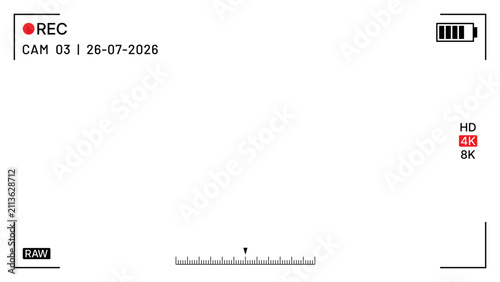 Cuadro en lienzo Camera viewfinder screen overlay template